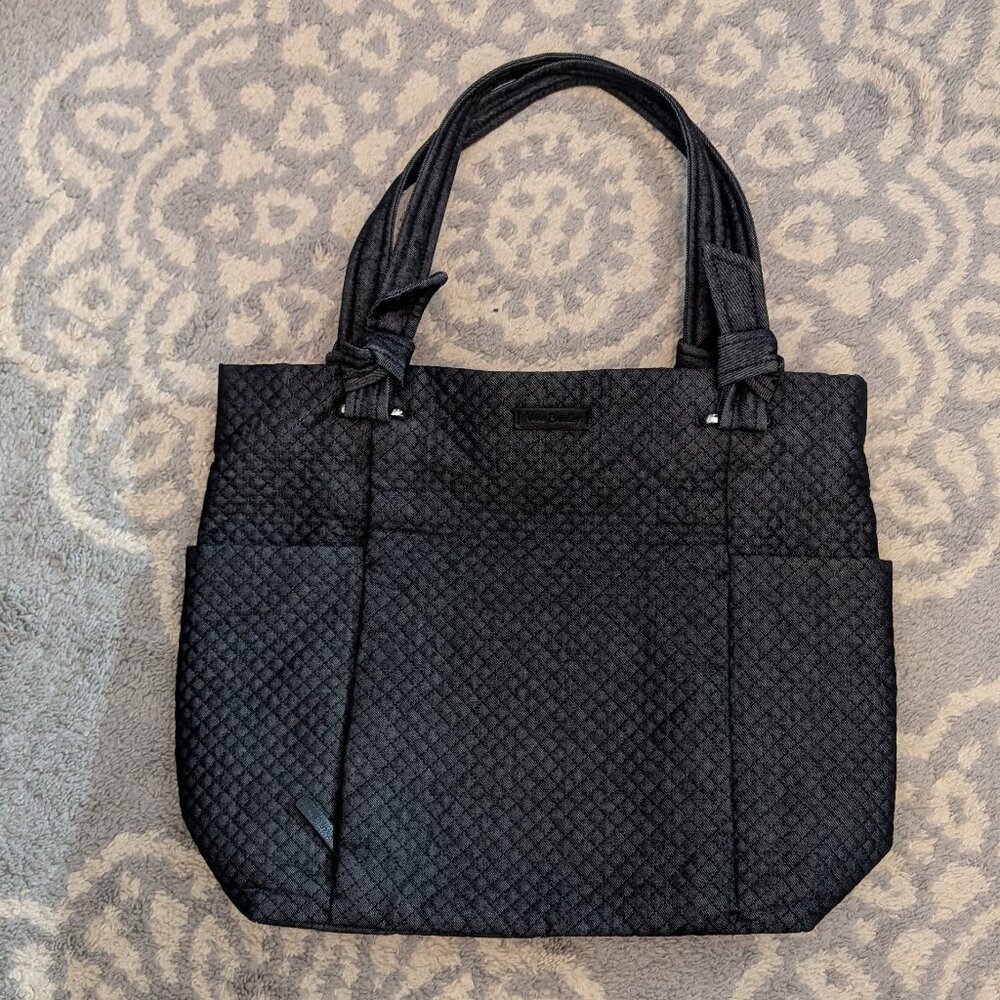 Vera Bradley Large Tote Navy Quilted